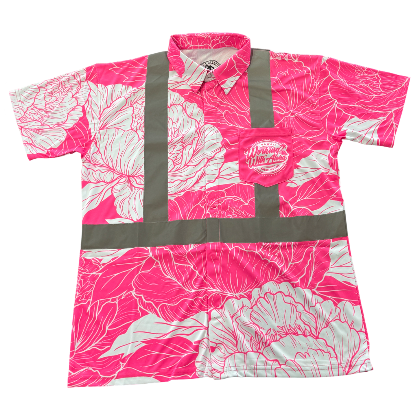 PEONIES- SHORT SLEEVE POLO - PINK