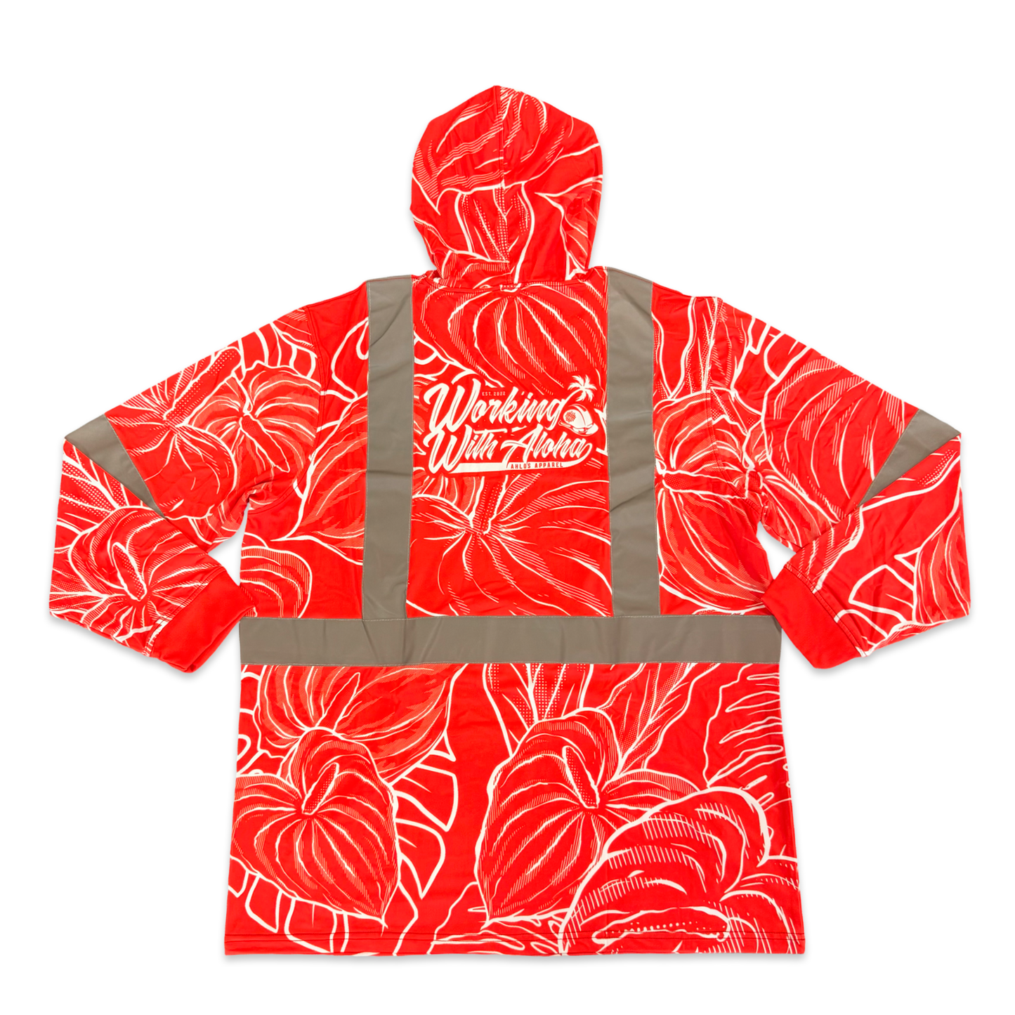 ANTHURIUM MIST- L/S HOODIE-RED