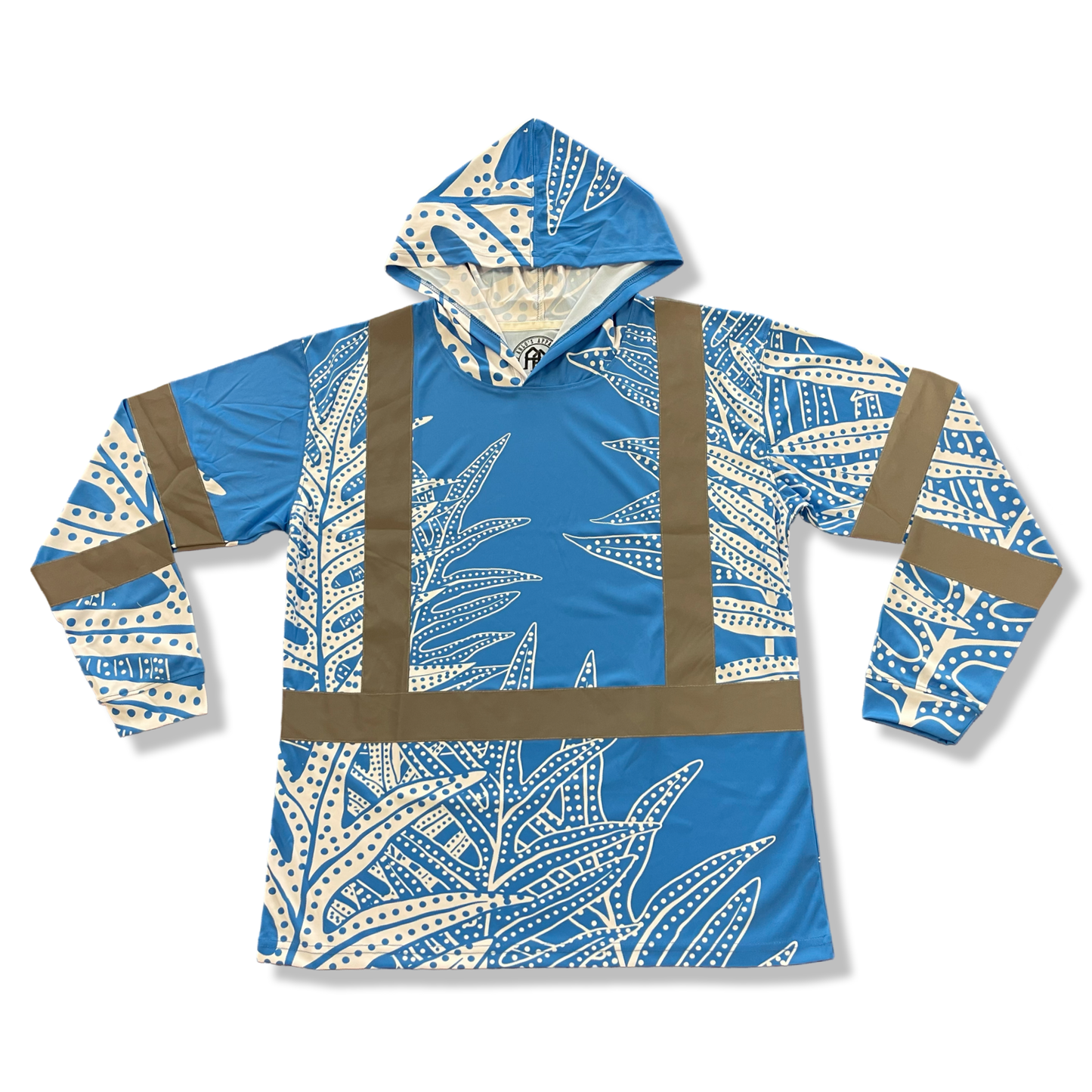 LAUA'E FERN - LONG SLEEVE HOODIE - BLUE