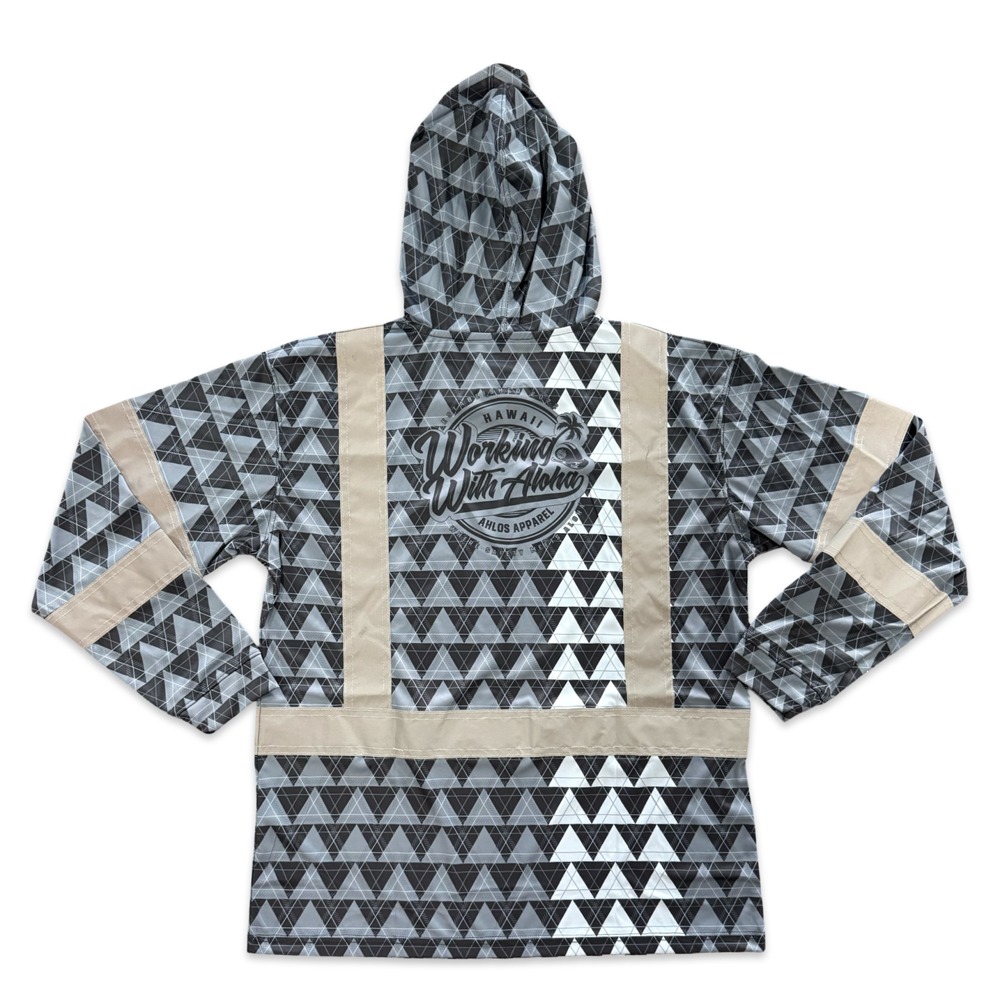 LOKAHI PLAID - LONG SLEEVE HOODIE - CLASS 3 - BLACK