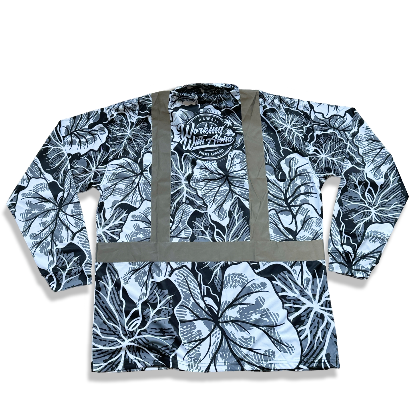 AHLO KALO - LONG SLEEVE POLO-BLACK/WHITE