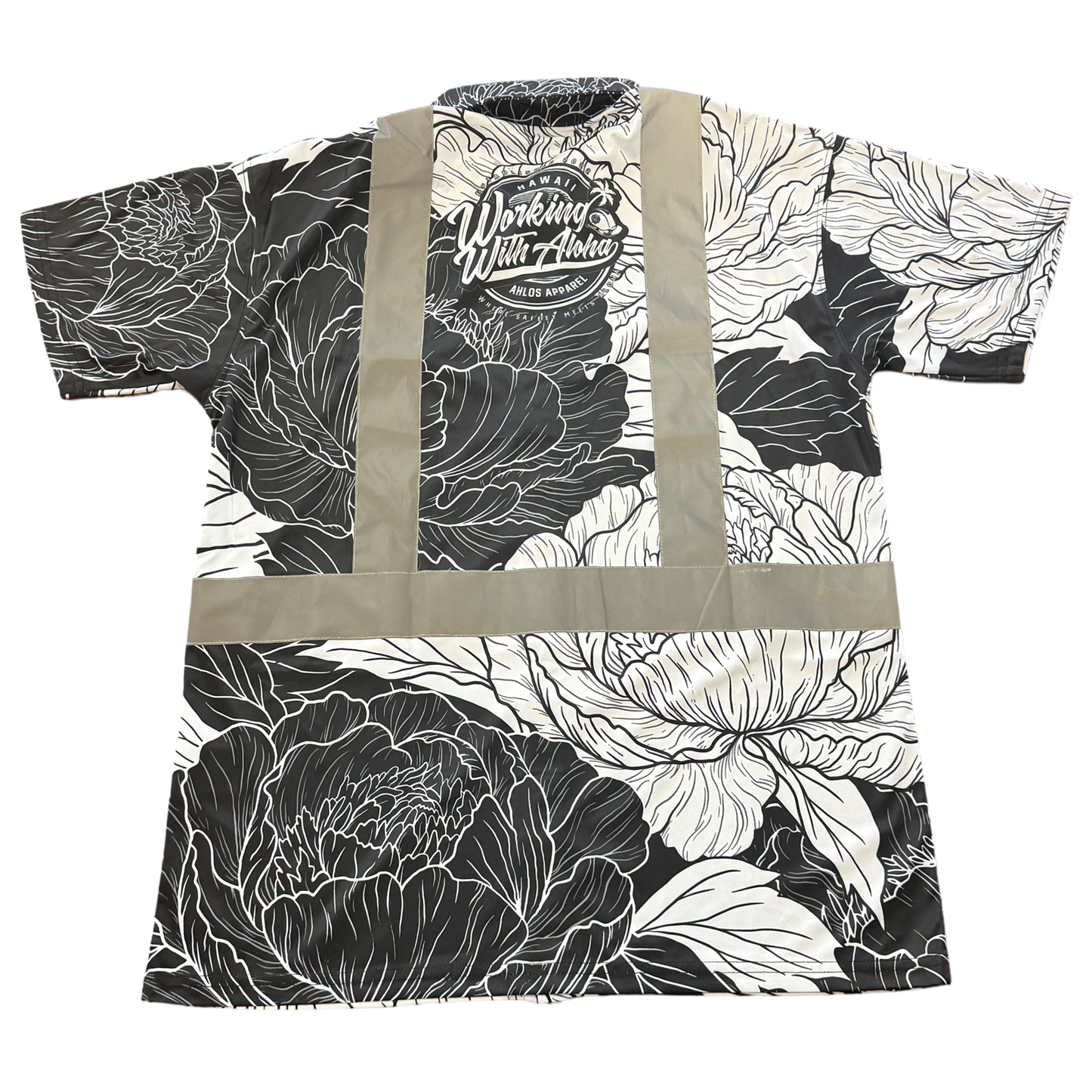 PEONIES- SHORT SLEEVE POLO - BLACK