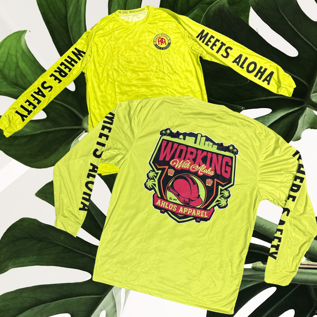 LONG SLEEVE - WORKING WITH ALOHA ESSENTIAL- YELLOW