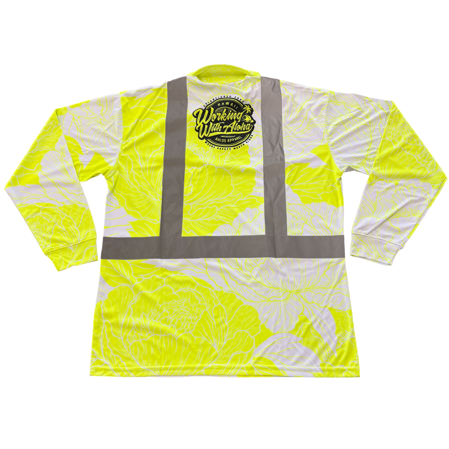 PEONIES- LONG SLEEVE POLO - YELLOW