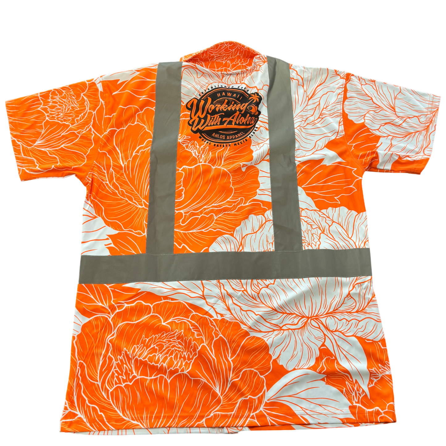 PEONIES- SHORT SLEEVE POLO - ORANGE