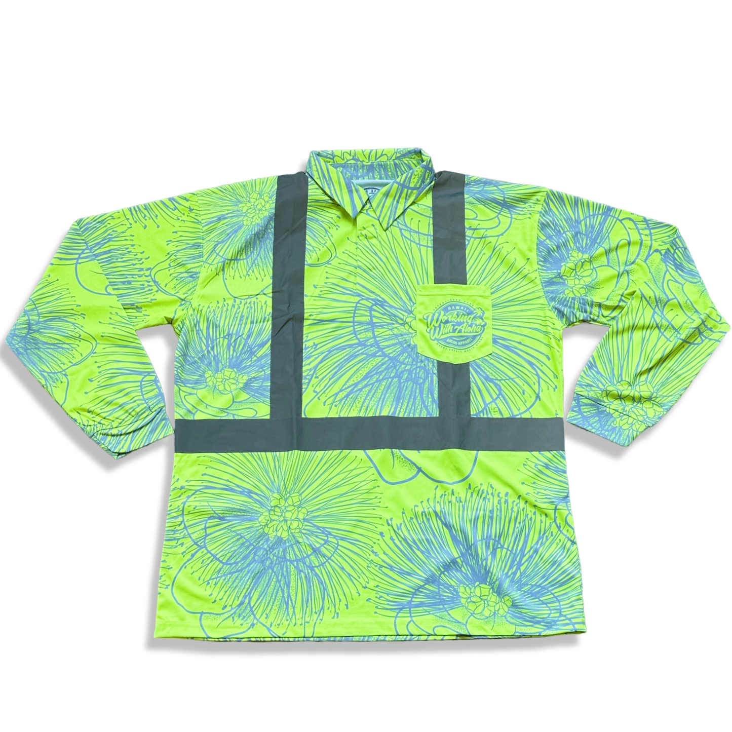 OHIA LEHUA - LONG SLEEVE POLO-YELLOW