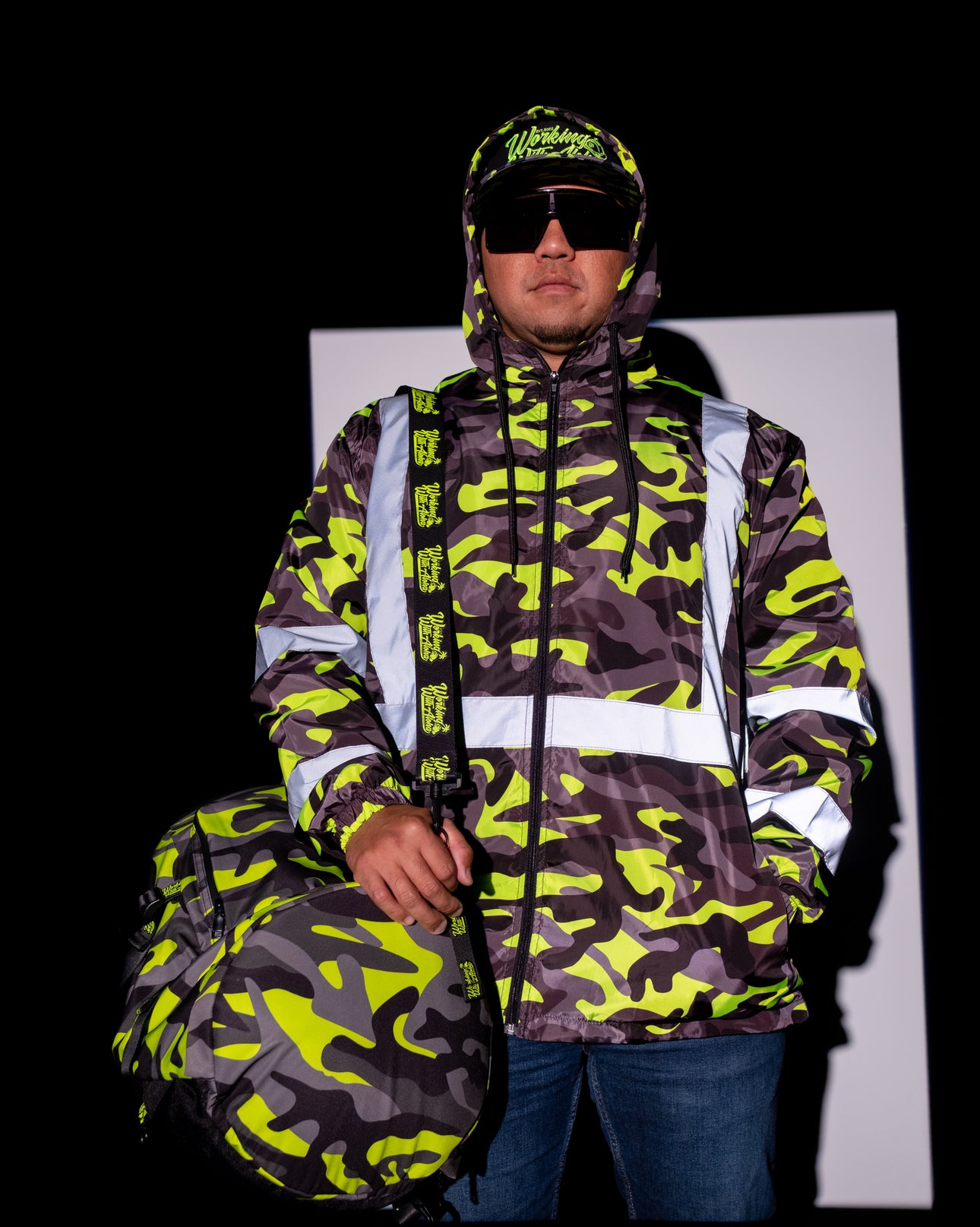 GREEN CAMO DUFFLE BACKPACK