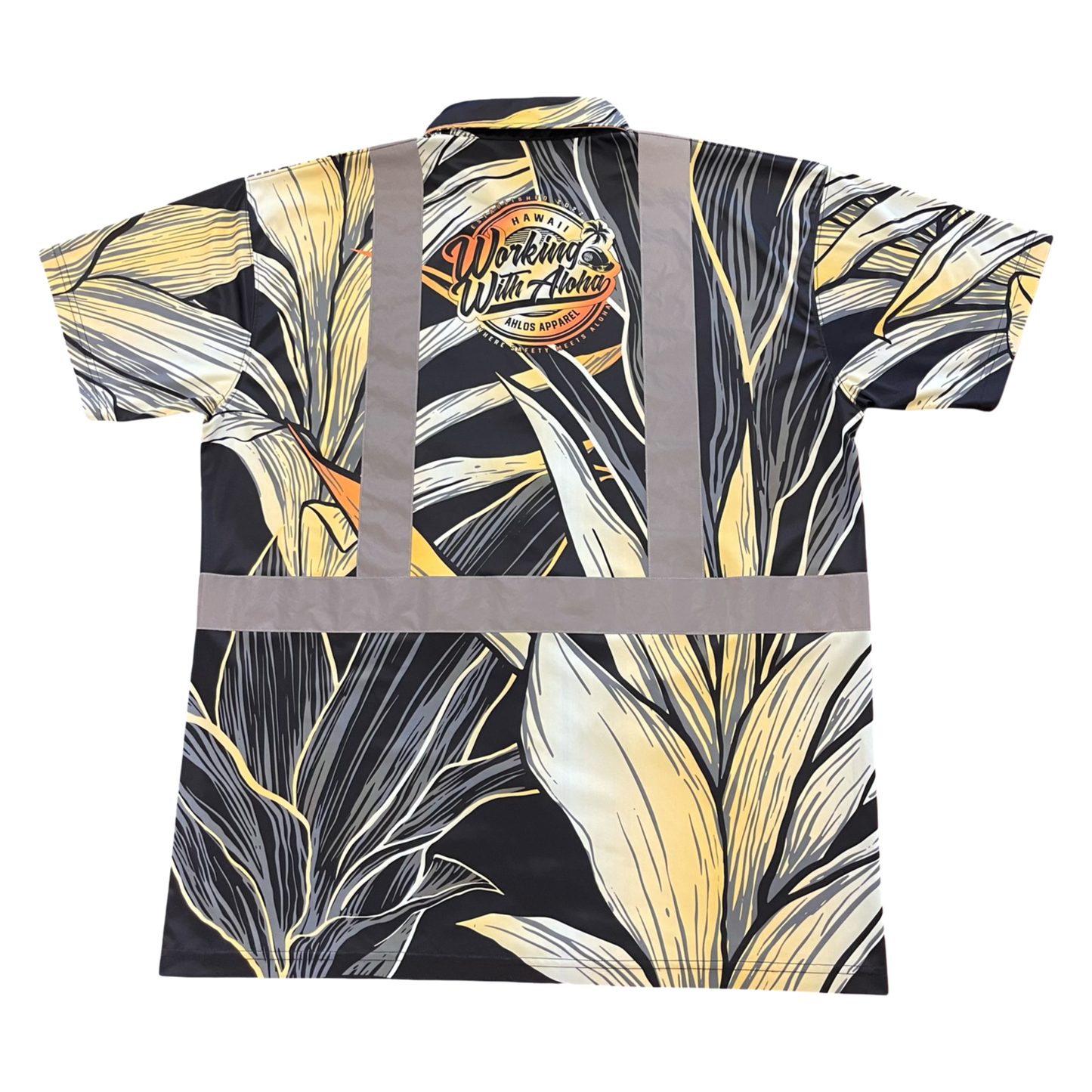TI LEAF - SHORT SLEEVE POLO -CLASS 2 - BLACK/GOLD