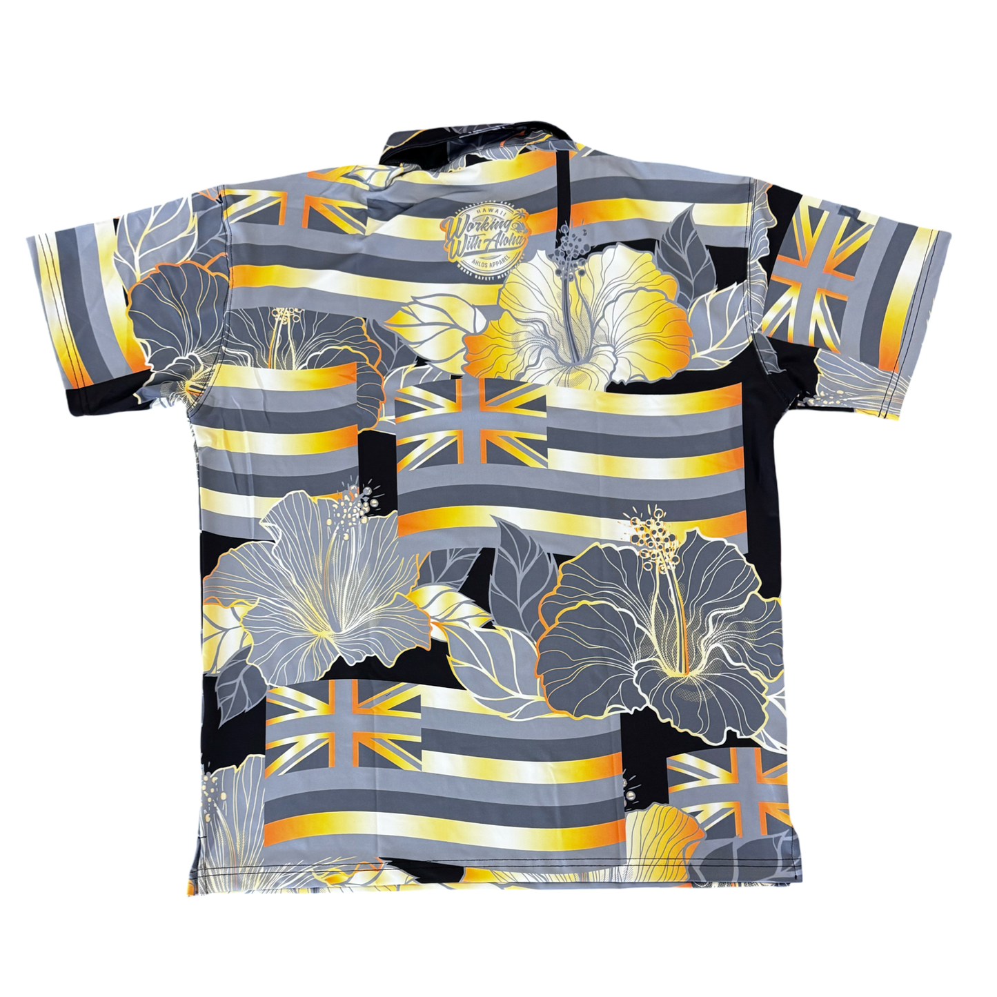 STATE OF ALOHA - S/S CLASSIC POLO - BLACK & GOLD
