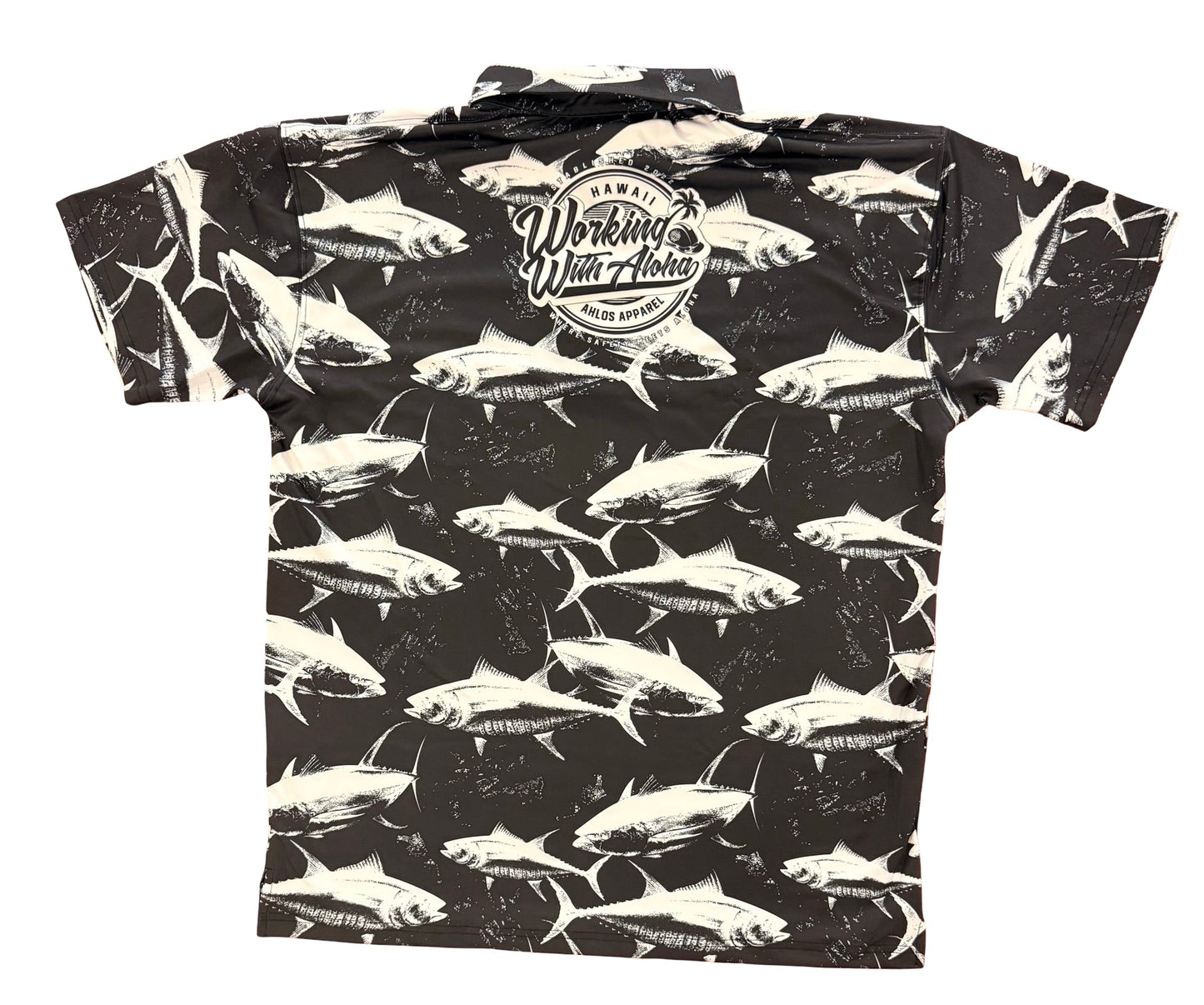 DA AHI RUN - CLASSIC POLO - BLACK