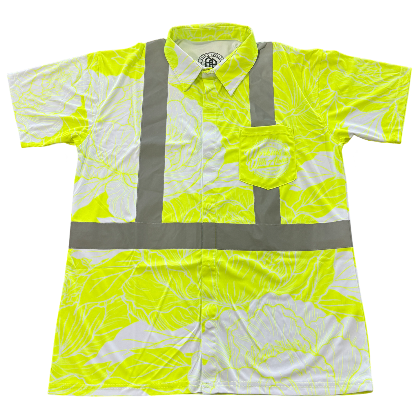 PEONIES- SHORT SLEEVE POLO - YELLOW