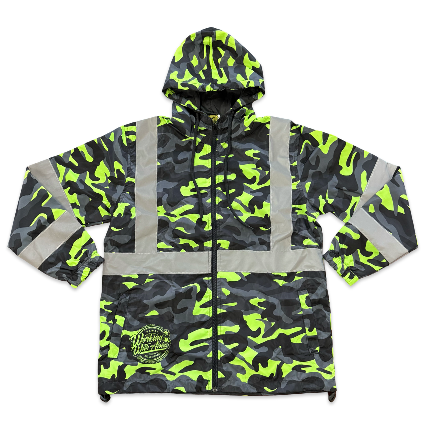 GREEN CAMO WINDBREAKER JACKET - CLASS 3