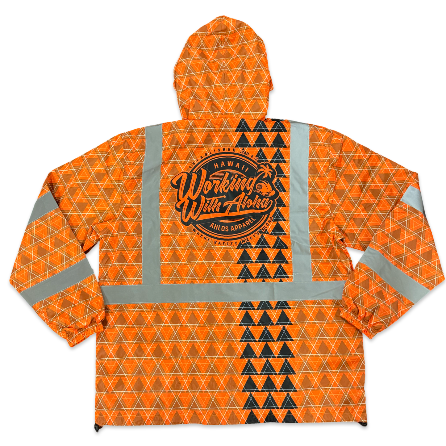 LOKAHI PLAID WINDBREAKER - CLASS 3- ORANGE