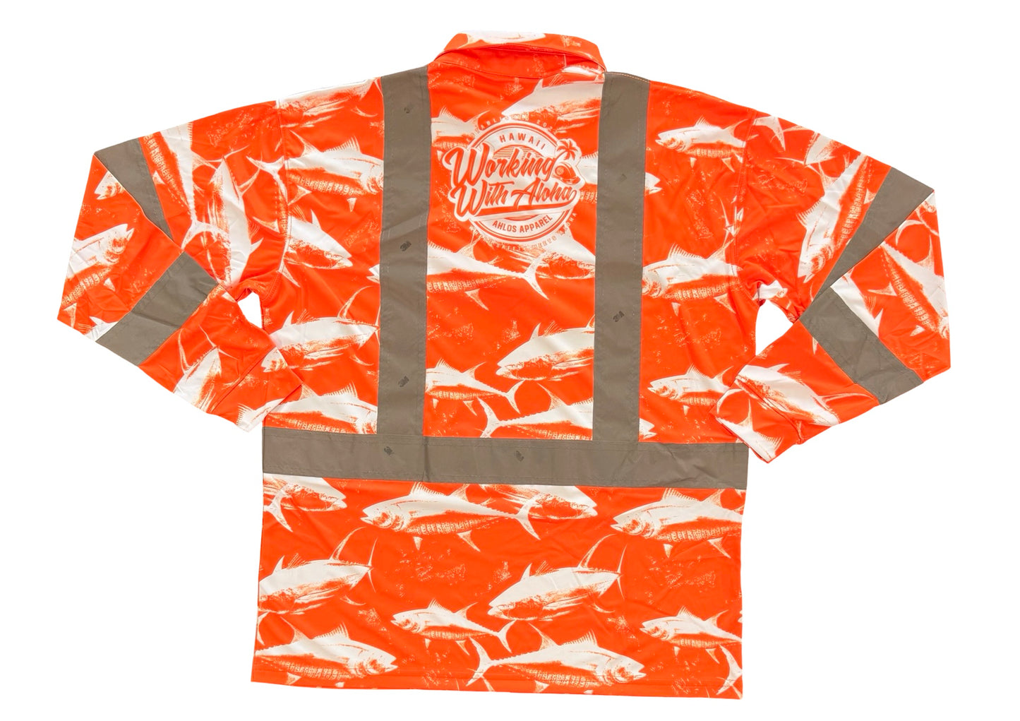 DA AHI RUN - LONG SLEEVE POLO - ORANGE