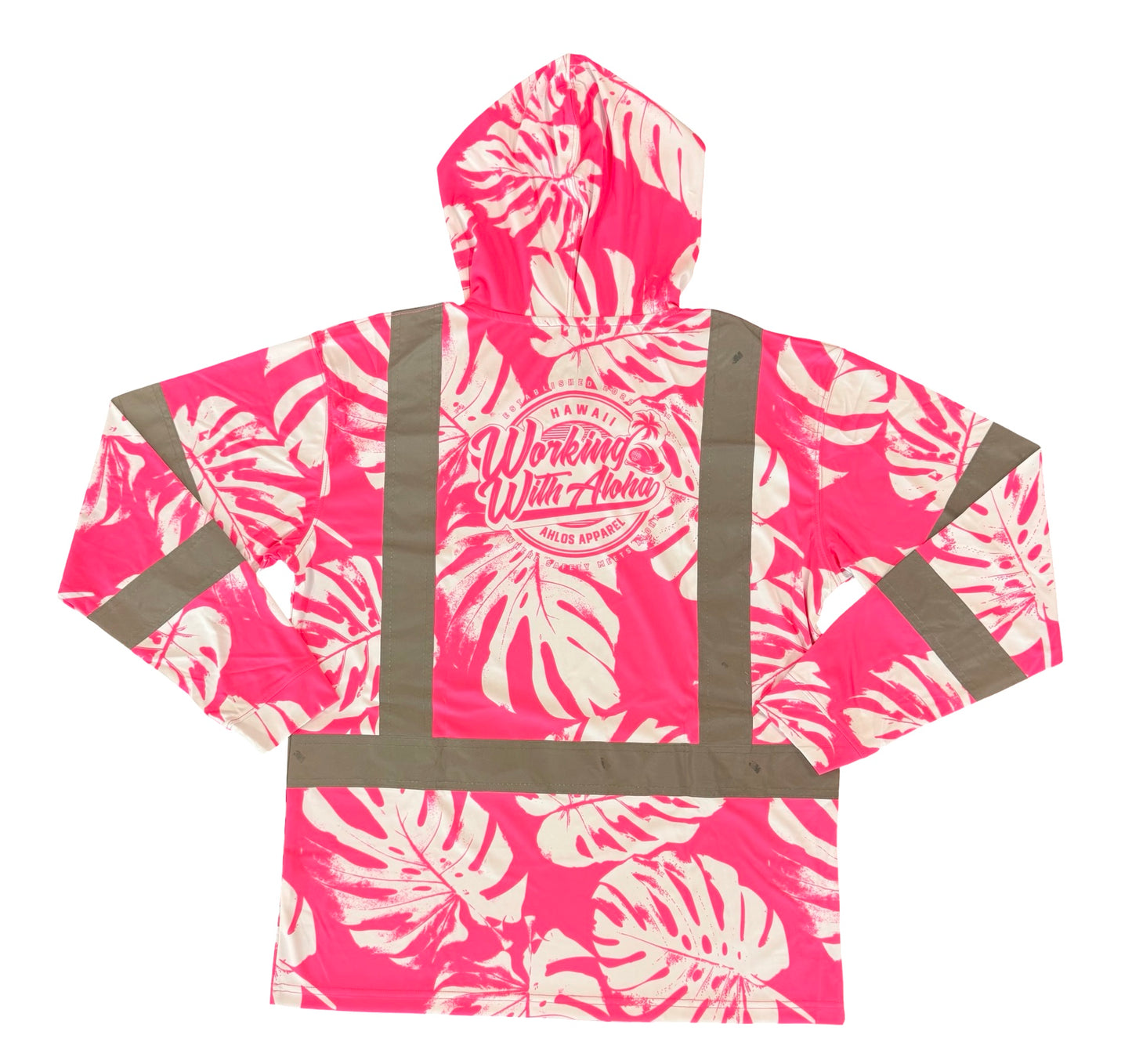 MONSTERA MADNESS - LONG SLEEVE HOODIE - CL 3 - PINK