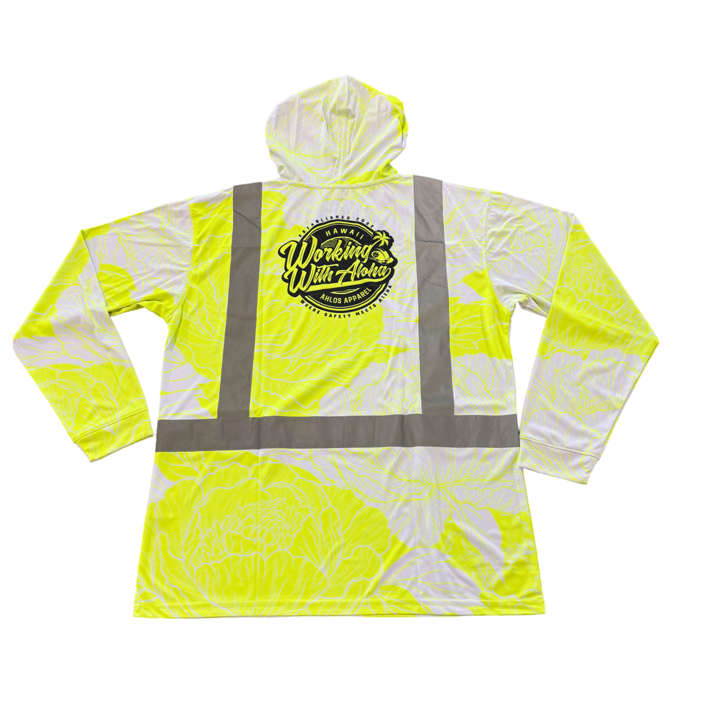 PEONIES- LONG SLEEVE HOODIE - YELLOW