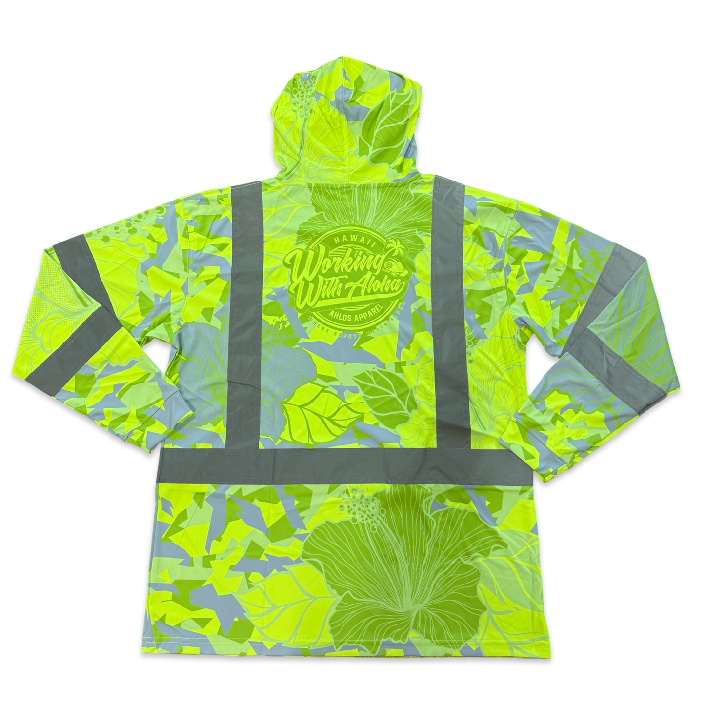 HIBISCUS CAMO - LONG SLEEVE HOODIE - CLASS 3 - YELLOW