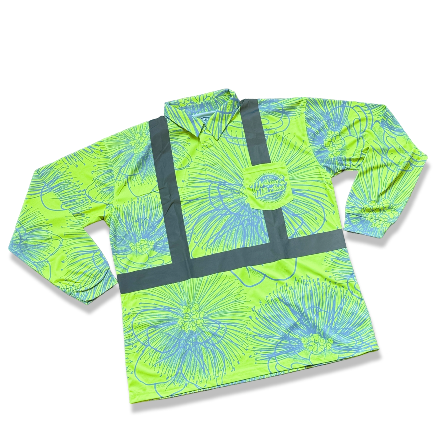 OHIA LEHUA - LONG SLEEVE POLO-YELLOW
