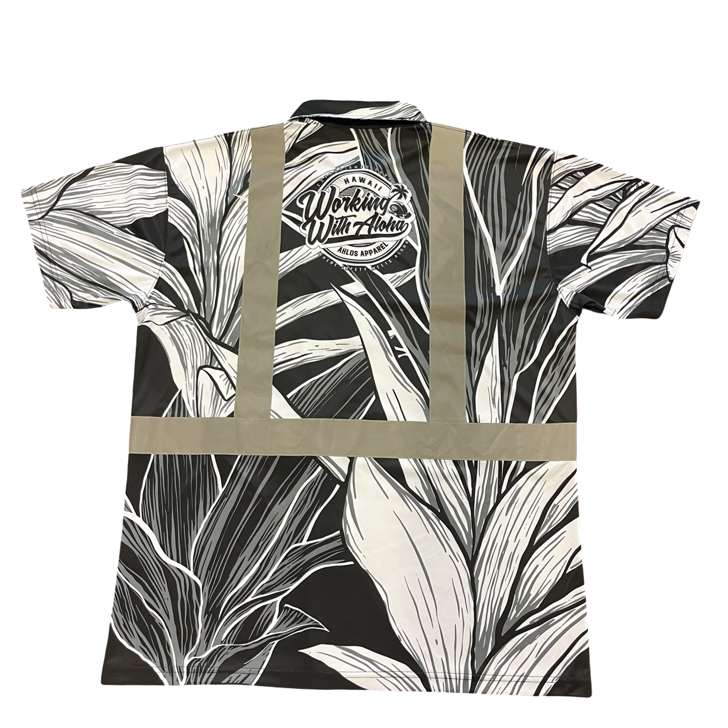 TI LEAF - SHORT SLEEVE POLO -CLASS 2 - BLACK/WHITE