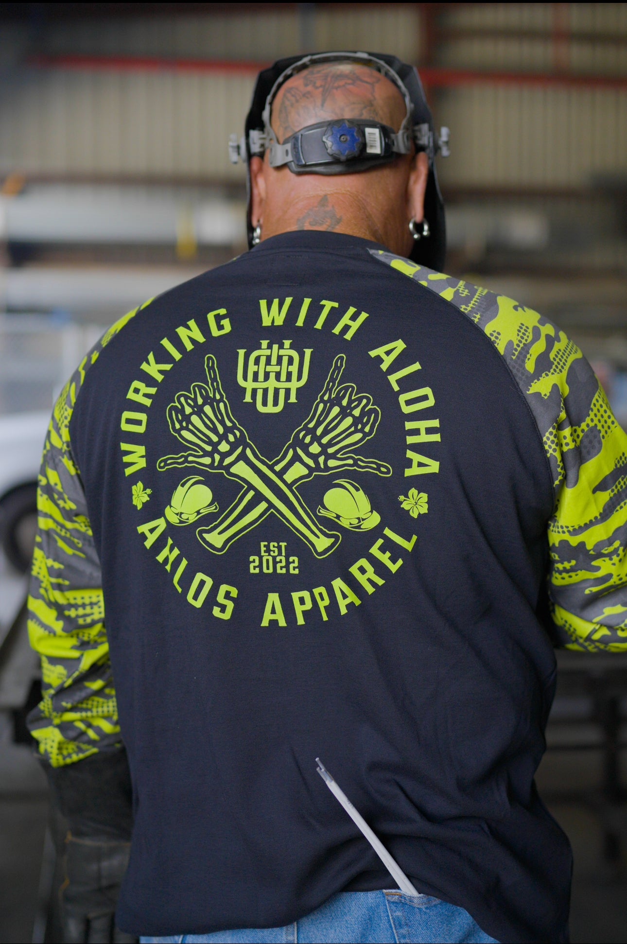 FR LONG SLEEVE TSHIRT -GREEN CAMO
