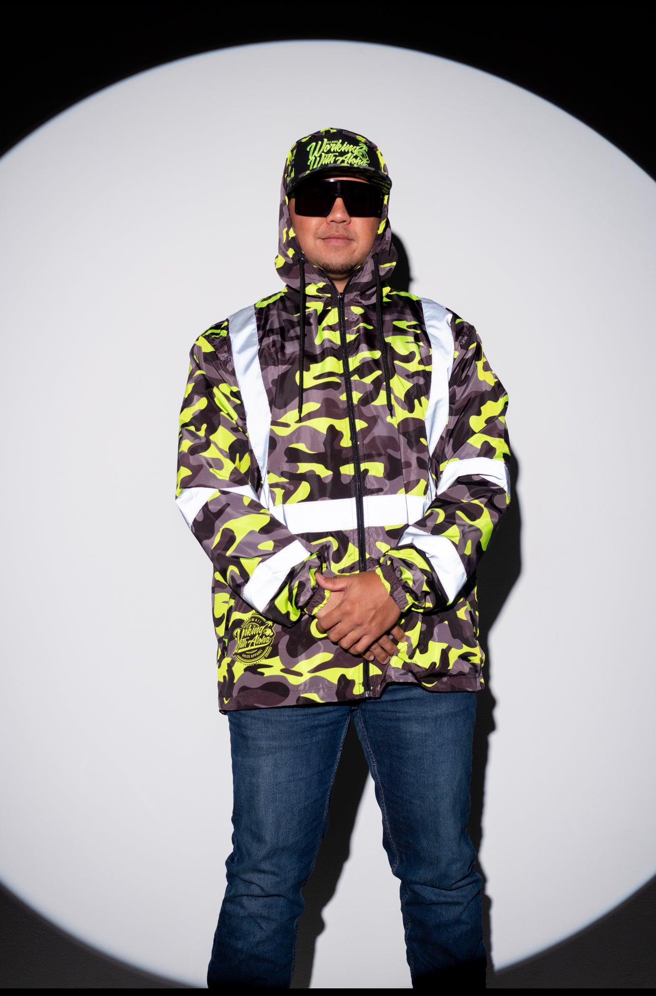 GREEN CAMO WINDBREAKER JACKET - CLASS 3