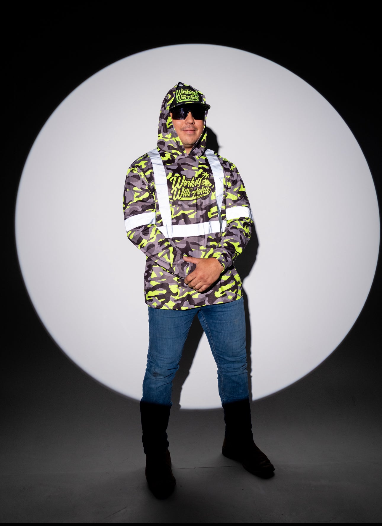 GREEN CAMO - LONG SLEEVE HOODIE -CLASS 3
