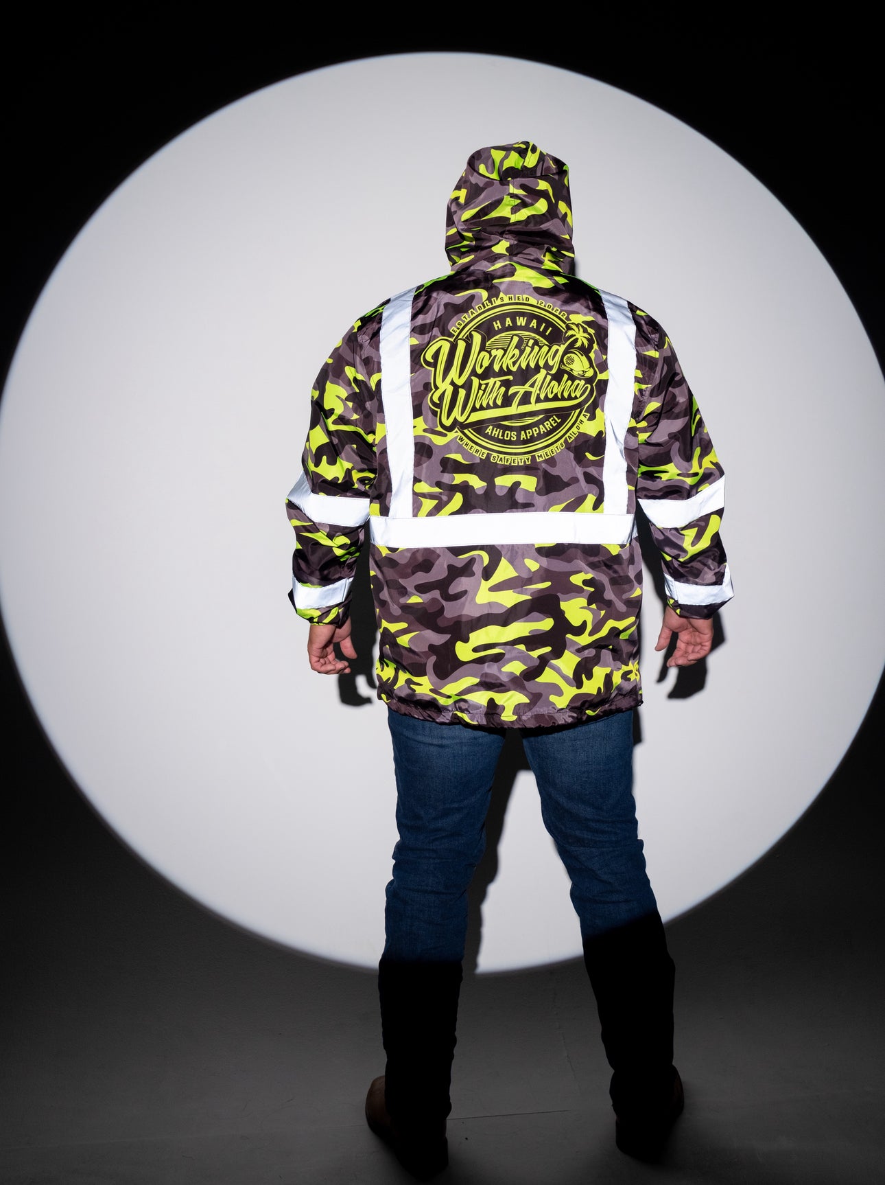 GREEN CAMO WINDBREAKER JACKET - CLASS 3