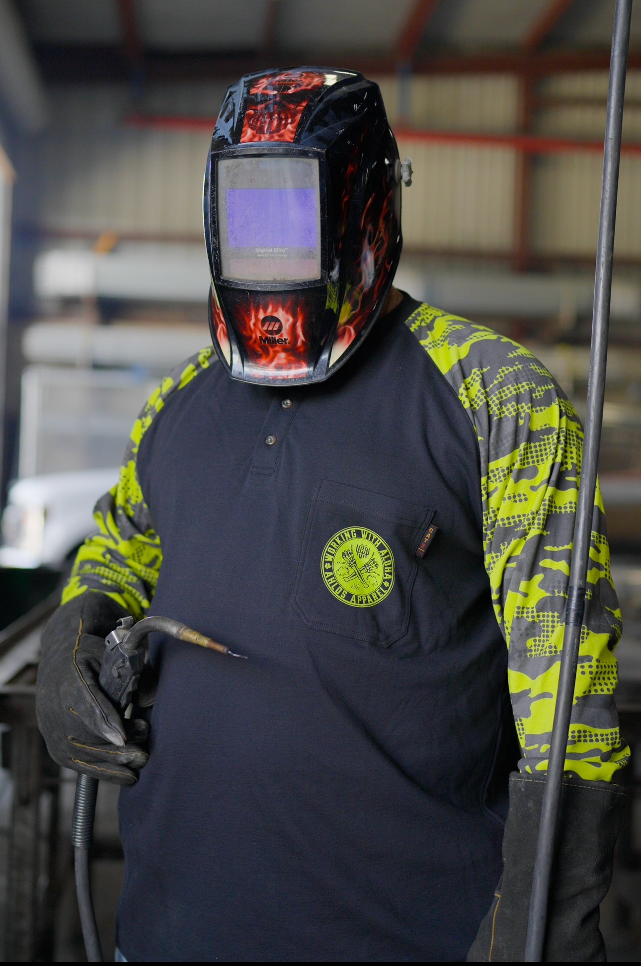 FR LONG SLEEVE TSHIRT -GREEN CAMO