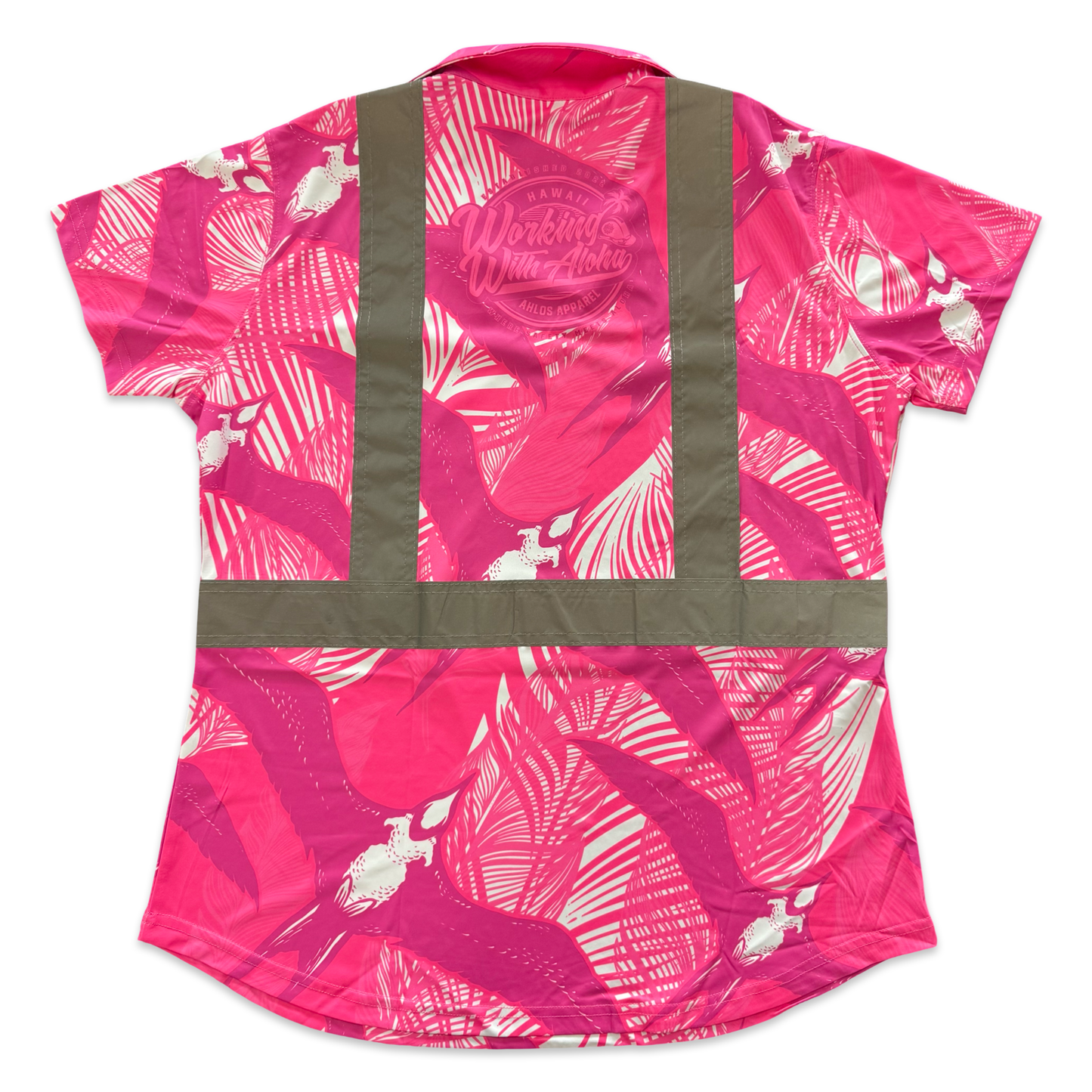 IWA BIRD -WOMENS SHORT SLEEVE POLO- PINK