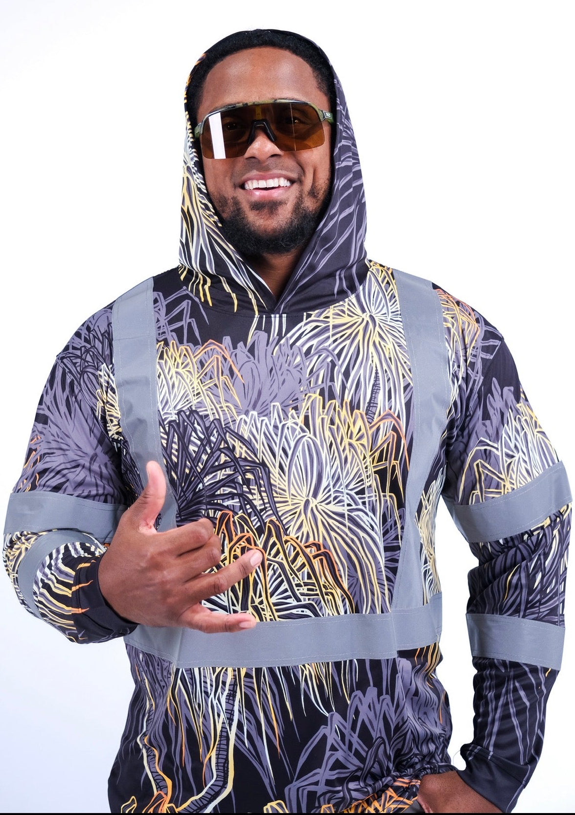 HALA - LONG SLEEVE HOODIE - CLASS 3 - BLACK & GOLD