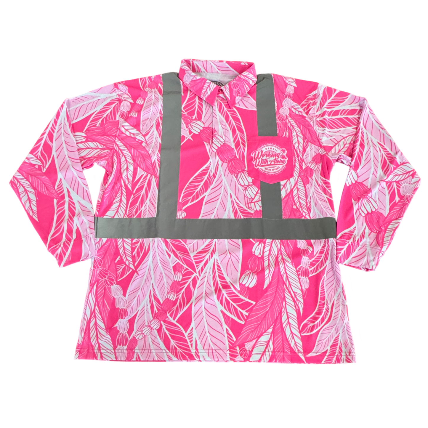 MAILE LEI / PIKAKE- LONG SLEEVE POLO - PINK