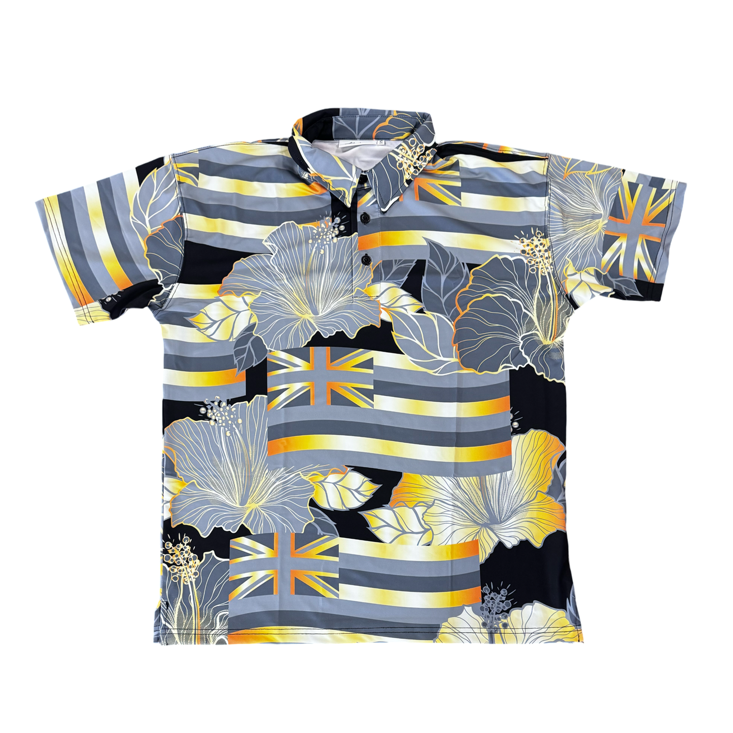 STATE OF ALOHA - S/S CLASSIC POLO - BLACK & GOLD