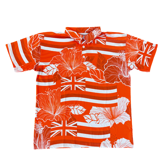 STATE OF ALOHA - S/S CLASSIC POLO - ORANGE