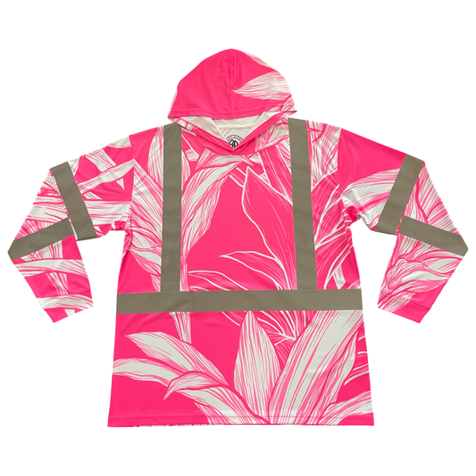 TI LEAF - LONG SLEEVE HOODIE -CLASS 3 - PINK