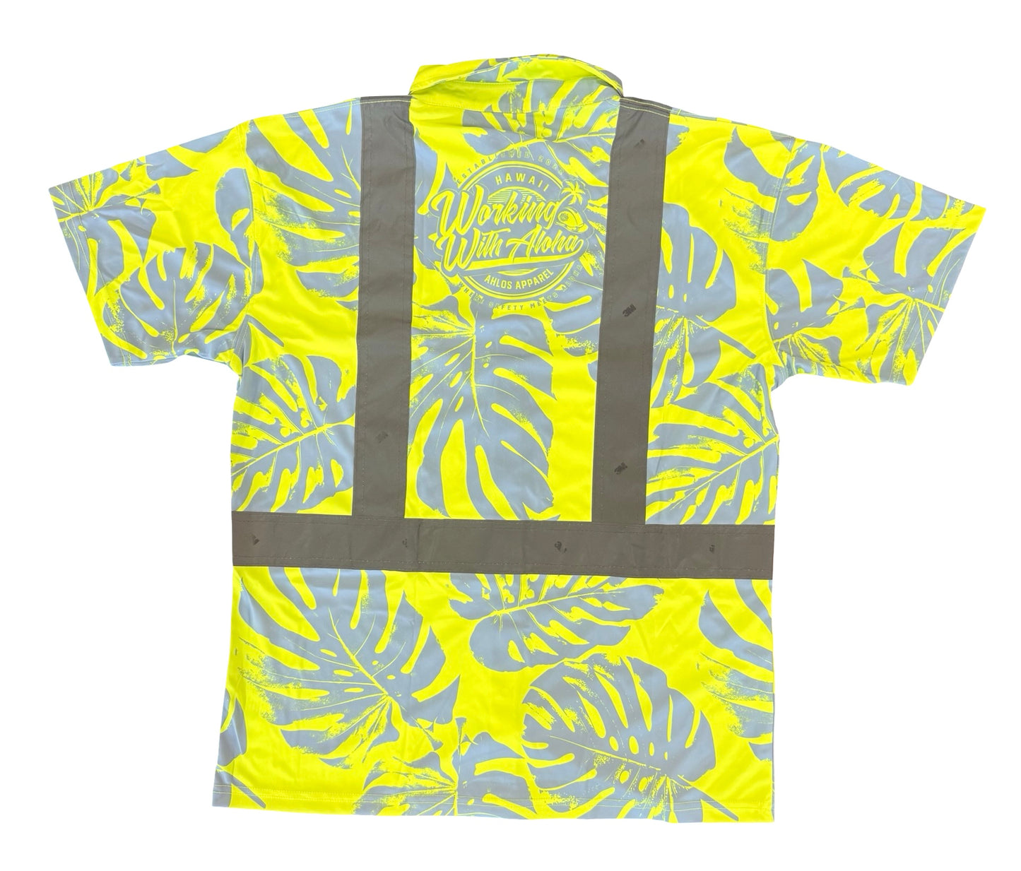 MONSTERA MADNESS - SHORT SLEEVE POLO - CL 2 - YELLOW