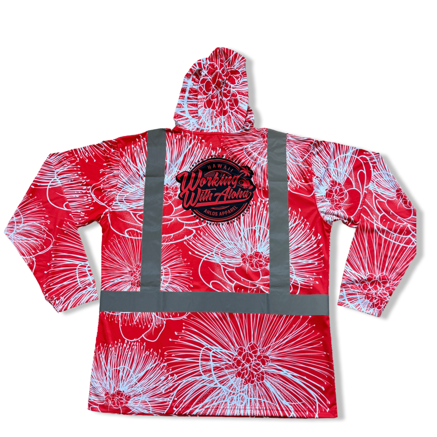 OHIA LEHUA - LONG SLEEVE HOODIE-RED