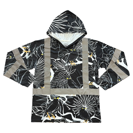 MYNA BIRD - LONG SLEEVE HOODIES- BLACK