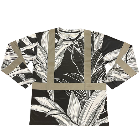 TI LEAF - LONG SLEEVE TSHIRT -CLASS 3 - BLACK/WHITE
