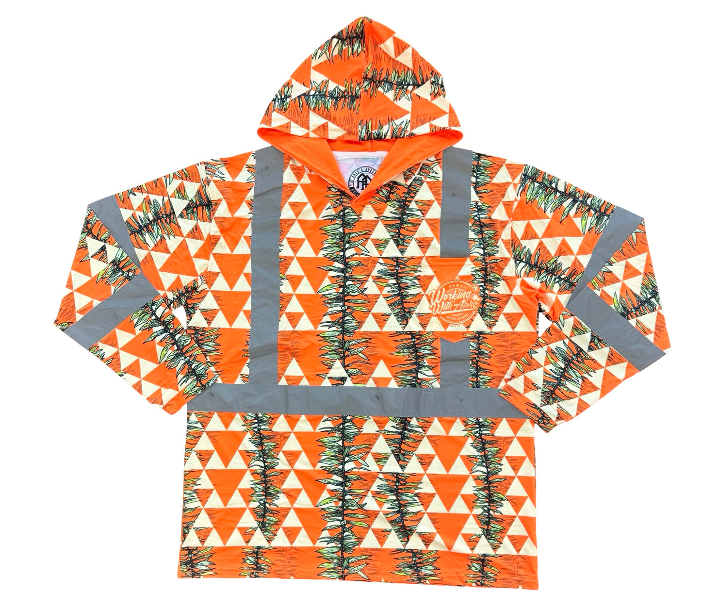 MANA MAILE -LONG SLEEVE HOODIE -CL 3- ORANGE