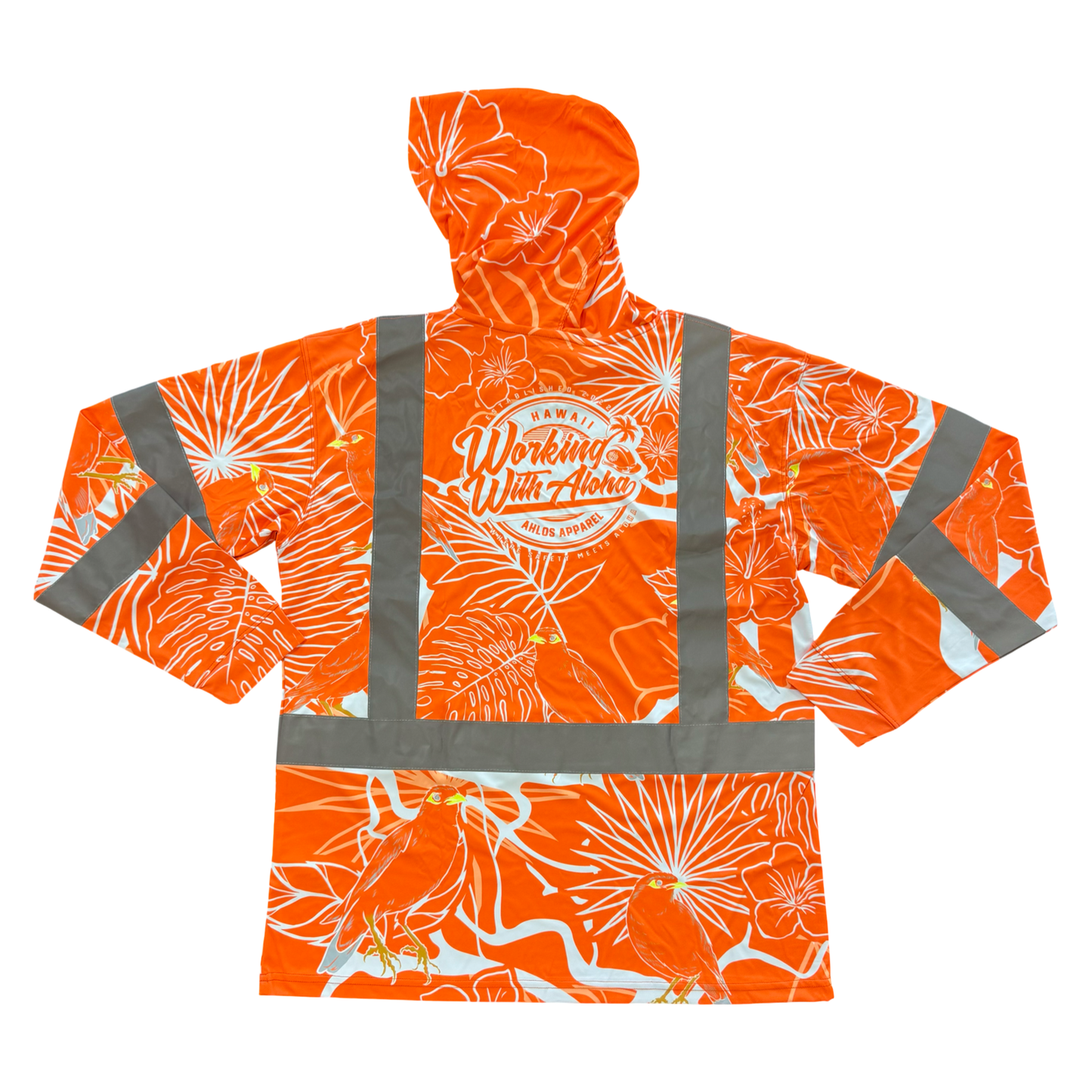MYNA BIRD - LONG SLEEVE HOODIES- ORANGE