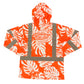MONSTERA MADNESS - LONG SLEEVE HOODIE - CL 3 - ORANGE