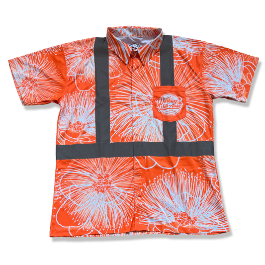 OHIA LEHUA - SHORT SLEEVE POLO-ORANGE