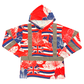 STATE OF ALOHA - L/S HOODIE CLASS 3 - RED & BLUE