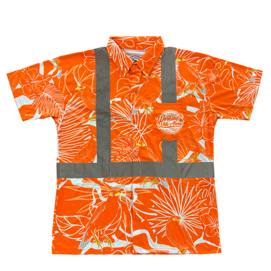MYNA BIRD-SHORT SLEEVE POLO - ORANGE