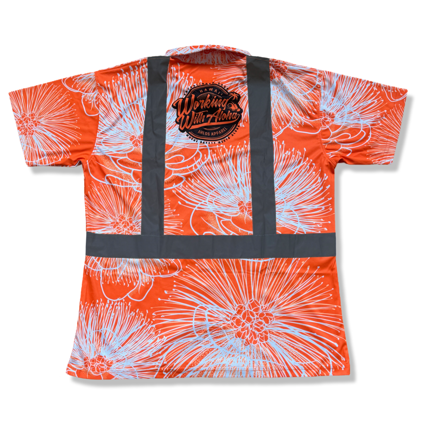 OHIA LEHUA - SHORT SLEEVE POLO-ORANGE