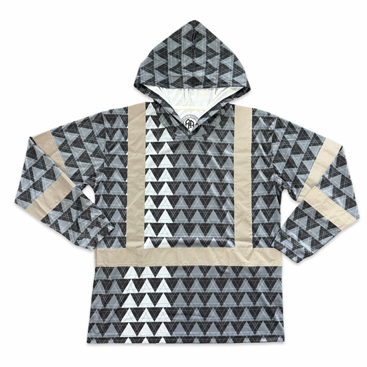 LOKAHI PLAID - LONG SLEEVE HOODIE - CLASS 3 - BLACK
