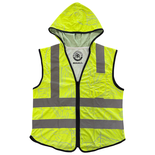SAFETY VEST HOODIE- ANTHURIUM MIST - YELLOW