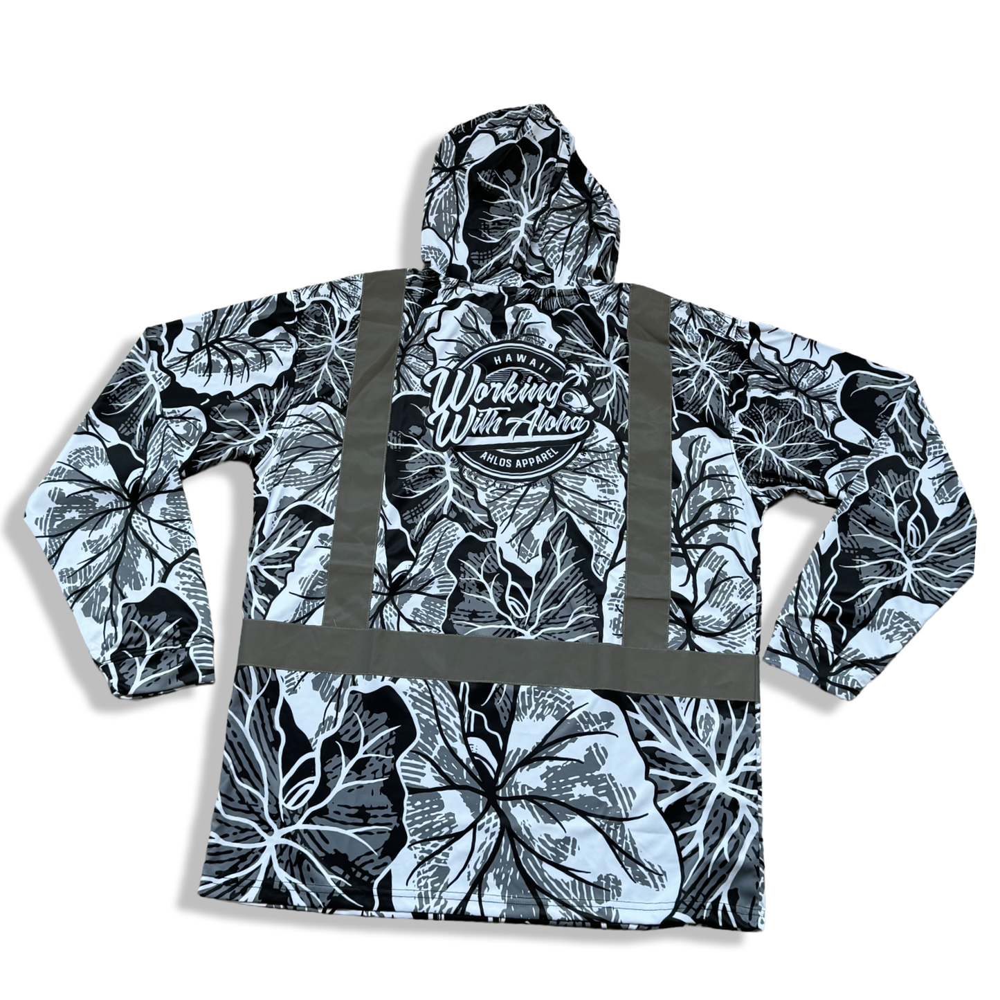 AHLO KALO - LONG SLEEVE HOODIE-BLACK/WHITE