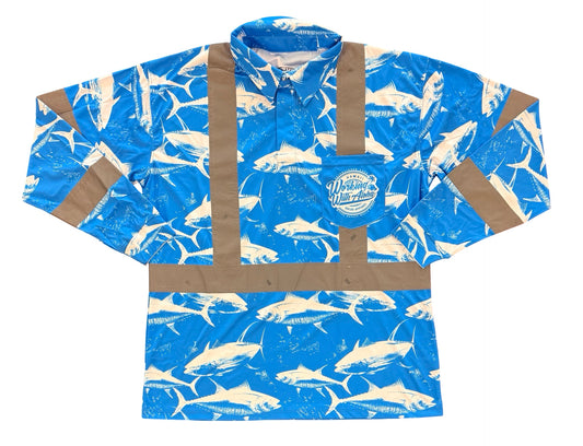 DA AHI RUN - LONG SLEEVE POLO CLASS-3 - BLUE