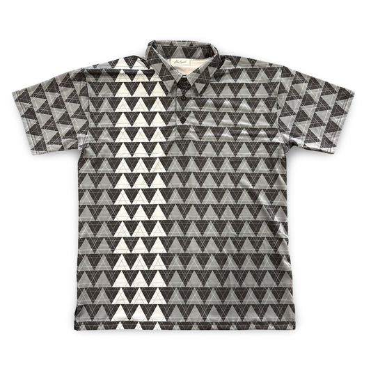 LOKAHI PLAID - CLASSIC POLO - BLACK